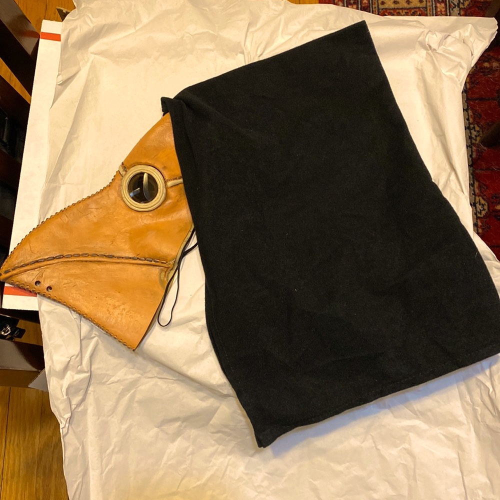 Plague, doctor mask with hood